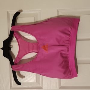 adidas pink racerback sports bra